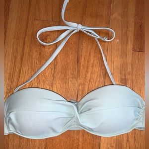Light Blue Twisted Bandeau Swimming Top
